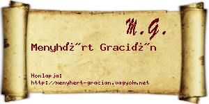 Menyhért Gracián névjegykártya